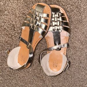 Gold Zara Girls sandals